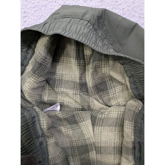 Eddie Bauer Fleece Lined Pants Womens 12 Green Zip Cargo Hiking Elastic Cuffs - Picture 11 of 14